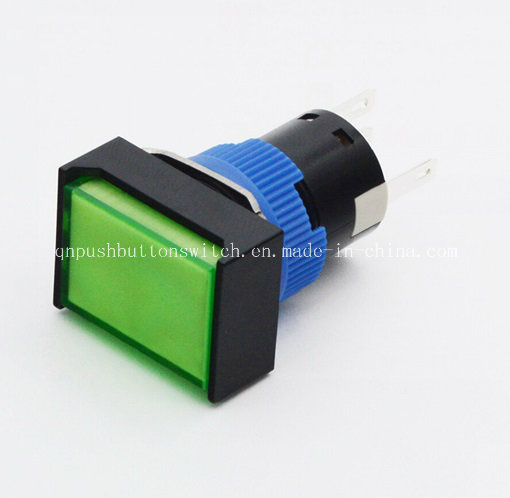16mm Square Latching with LED Push Button Switch