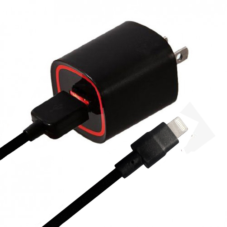 Customized-Logo LED Smart Charger 5V2.4A Wall Charger for iPhone 5/6/7plus