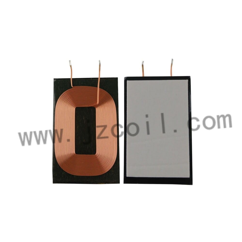 Wireless Charger Receiver Coil and Soft Ferrite for Induction