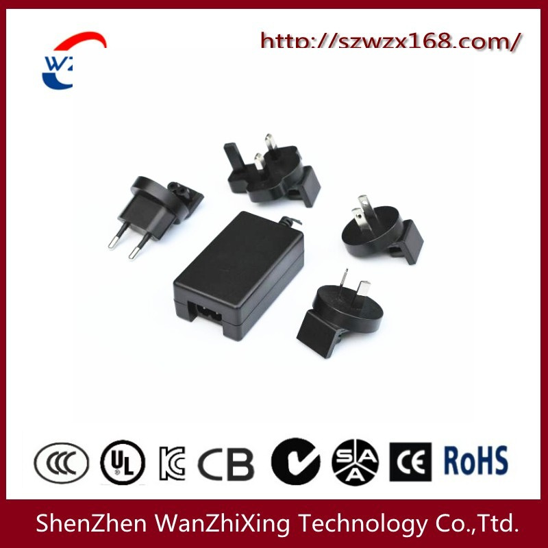 12W~24W Power Adapter with Replaceable Plug (EU/AU/U. S/UK)