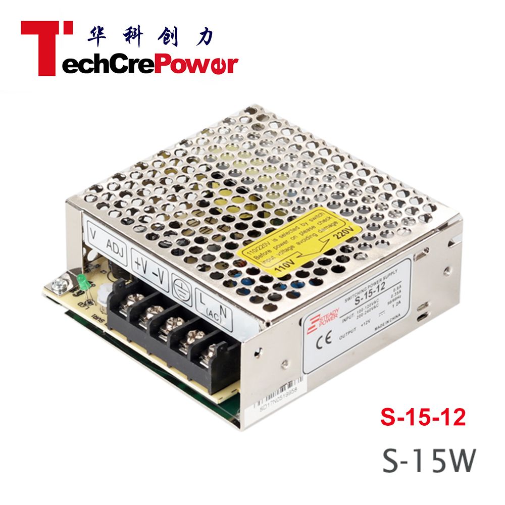 S-15-12 Ce Certification Good Quality, 220V AC to 12V DC Transformer 15W Switch Power Supply