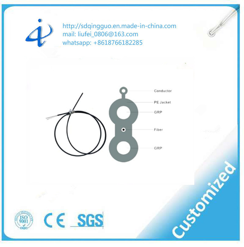 Direct Buried Flat Fiber Optic Drop Cable with Black