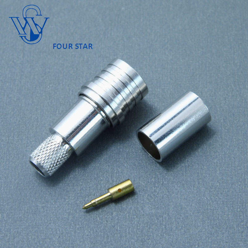 Male Plug Right Angle Crimp Qma Connector for LMR240 Cable