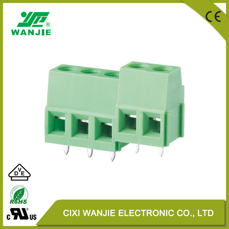 PCB Terminal Block Screw Connector with High Voltage High Current Wj500b/508, Pitch 5.0/5.08mm