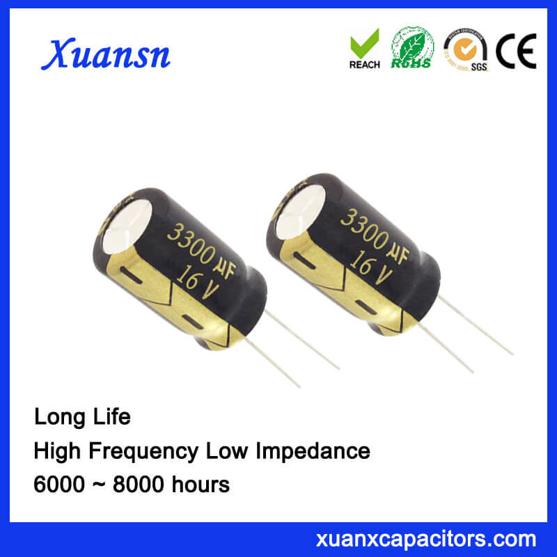 8000hours 3300UF 16V 105c Capacitor Electrolytic