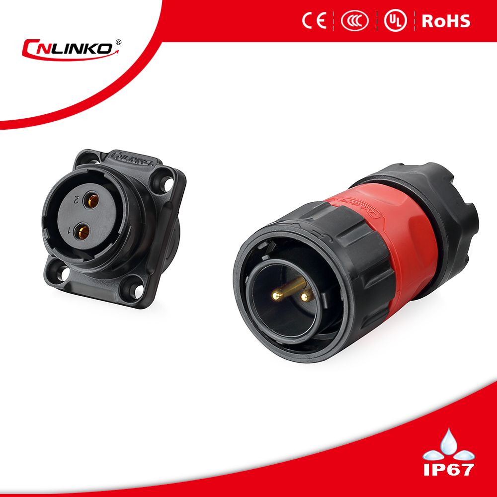 Cnlinko 2 Pin IP67 Plastic Connector for Solar Panel