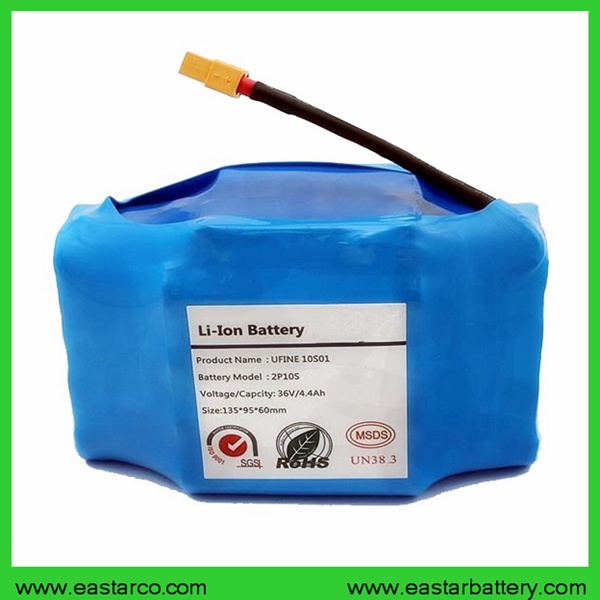 Quality Approved 36V 4.4ah 10s2p 18650 BMS Lithium Ion Battery Pack for Hoverboard
