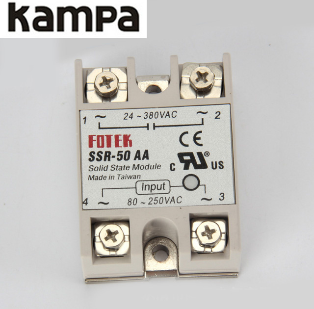 Foteck SSR 50AA Voltage Protector 220VAC Solid State Relay SSR