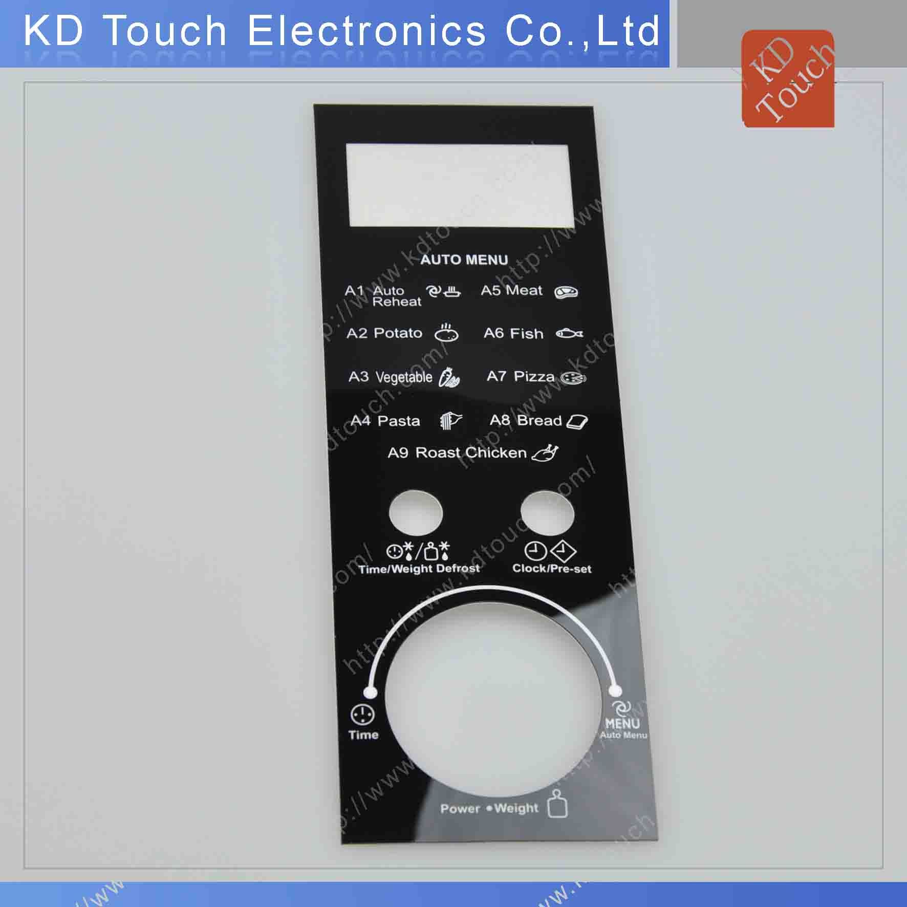 PC Graphic Control Overlay Panel for Microwave