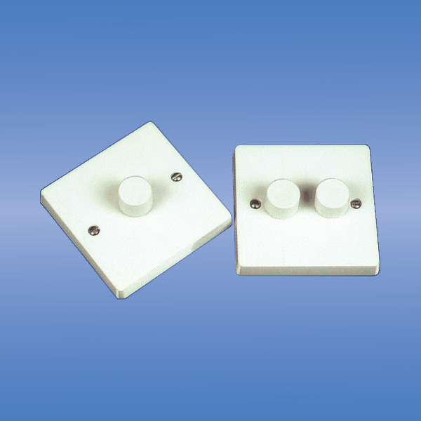 British Standard 1 (2) Gang Dimmer Switch (Single or double)