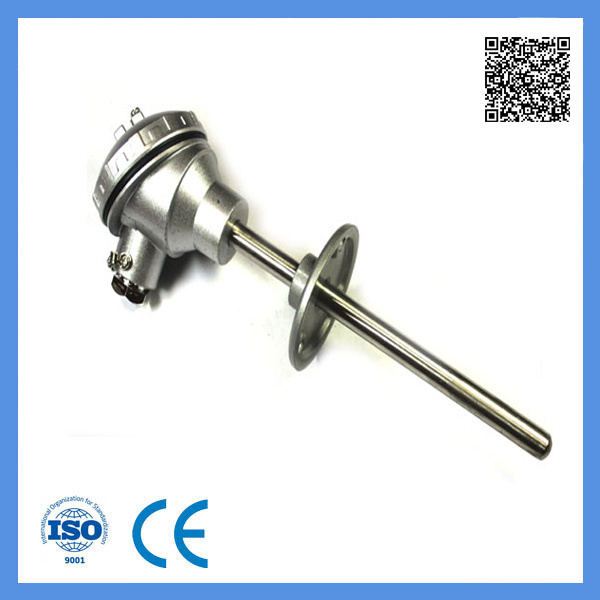 Chemical Industry Assembly K Type Thermocouple with Flexible Flange Waterproof Wrn-330