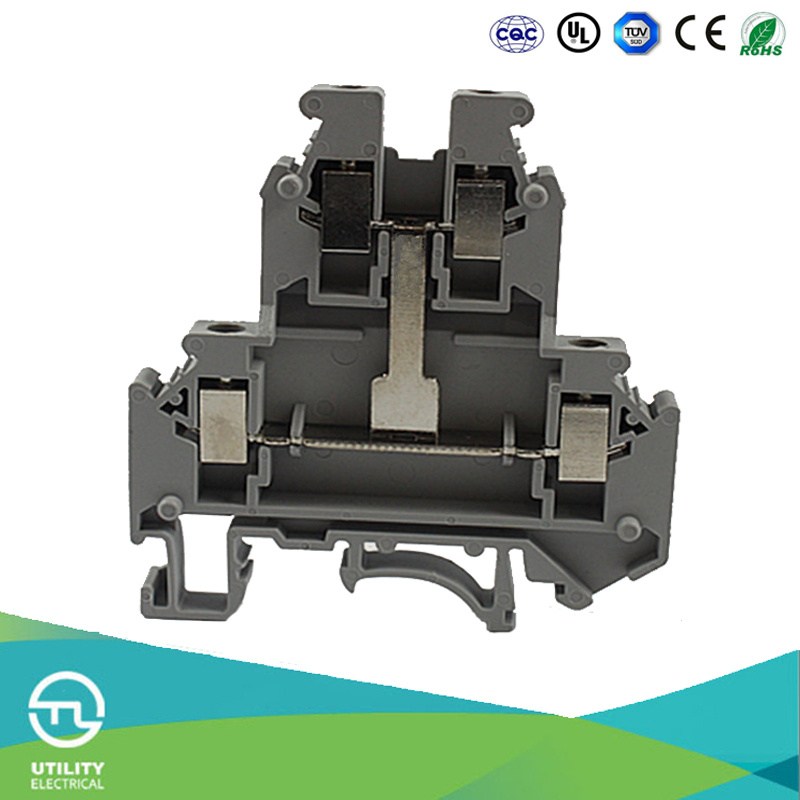 Electric Double-Layer Terminal Block Jut1-4/2L Screw Connector