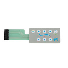 Custom Flat Membrane Switch Panel 11 Keys Silk Screen Printing PC Overlay