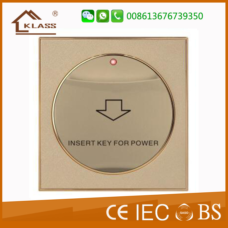 Insert Card Hotel Power Card Key Electric Champagne Light Switch