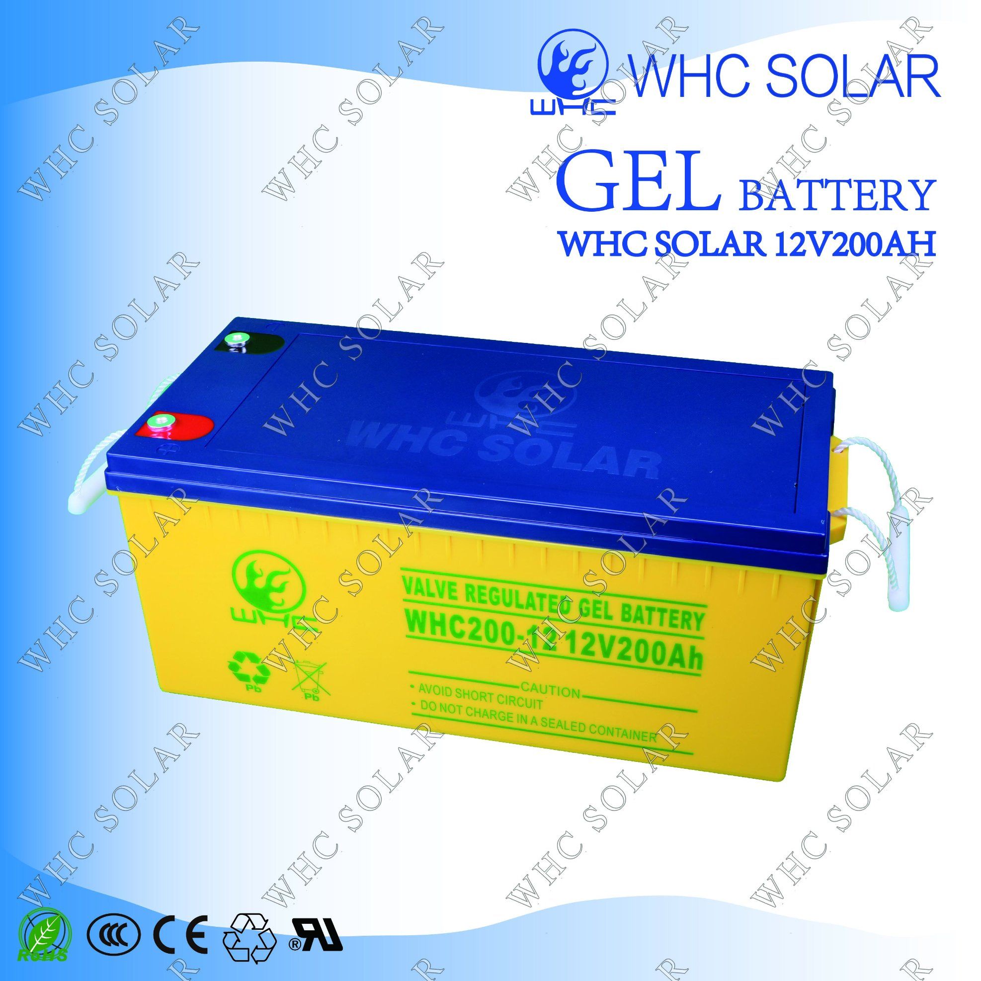 Long Life 12V 200ah Rechargeable Battery for Power System