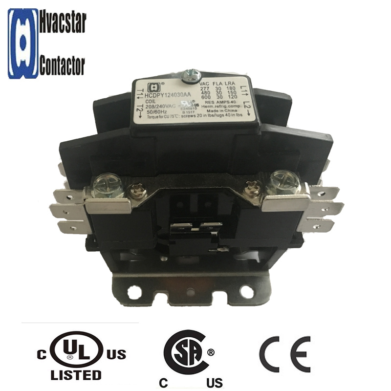 UL CSA Certificated Definite Purpose Contactor 1 Pole AC Contactore