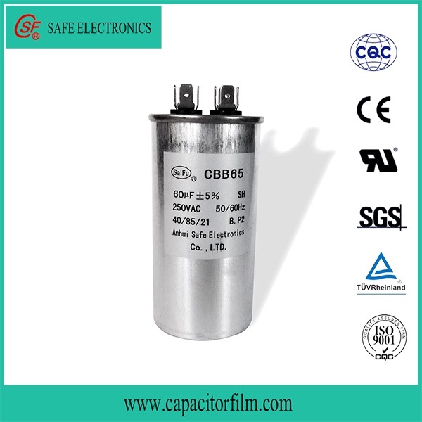 Cbb65 AC Motor Aluminum Case Capacitor for Air Condition