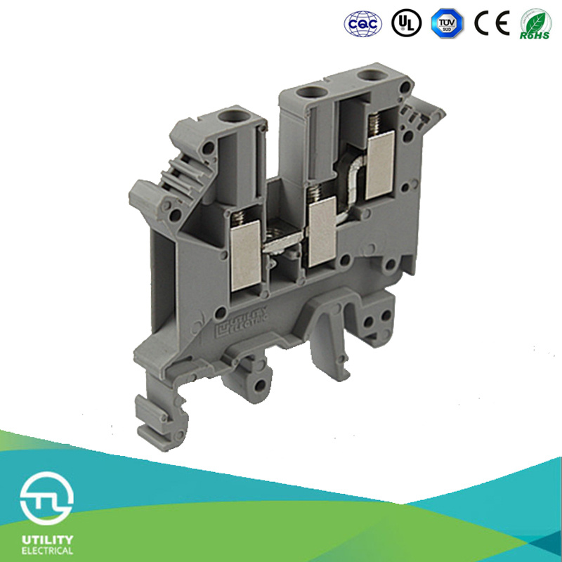 Electrical Wiring Connector Jut1-4/1-2 Screw Type Dinrail Terminal Blocks