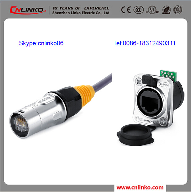 Cat5e Modular Plug Cat5e Dual RJ45 Female Connector/8p8c Cat5e Female RJ45 Connector for LED Display Screen