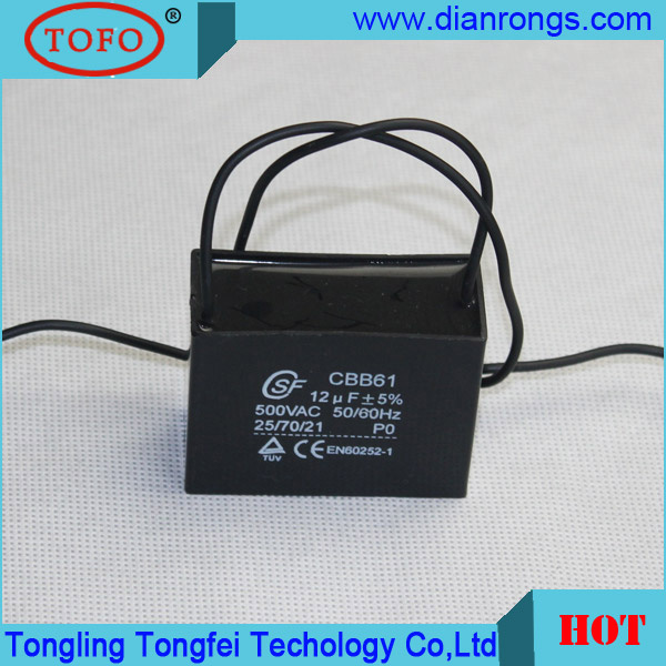 Polypropylene Film Cbb61 Capacitor 450VAC
