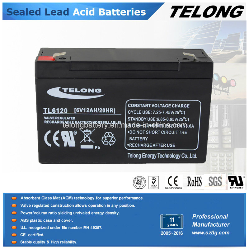 6V12ah Lead Acid Battery UPS Battery