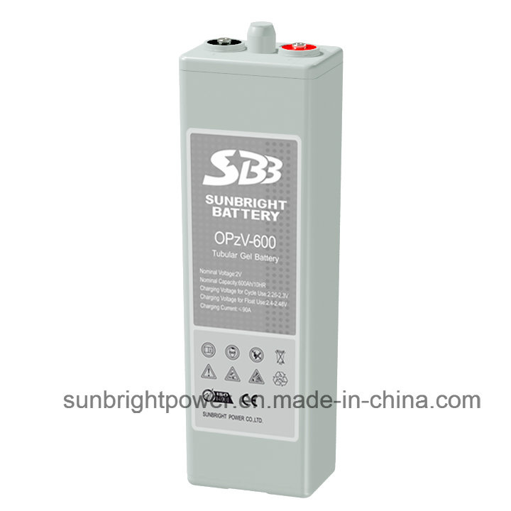 2V600ah Solar Telecom Long Deep Cycle Gel Opzv Battery