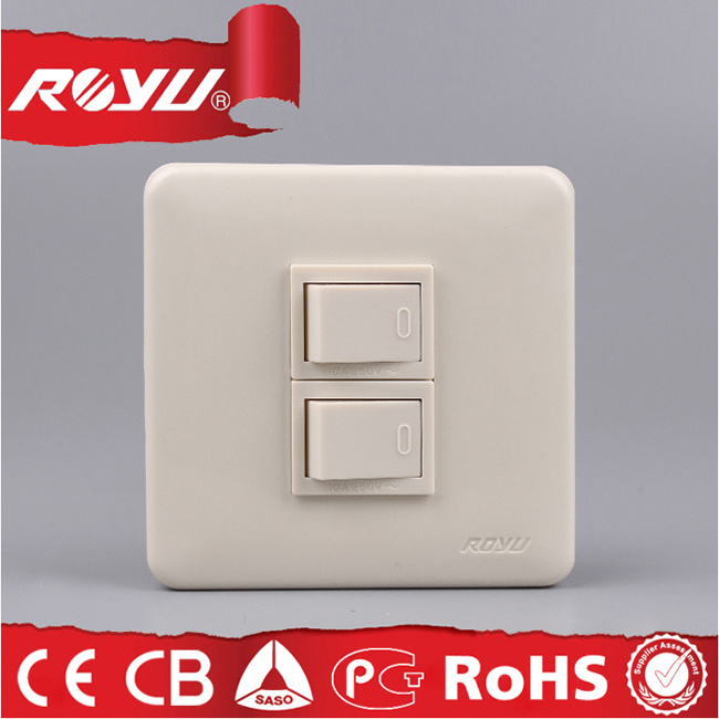 Energy Saving Double Power Button Switch 1 Way