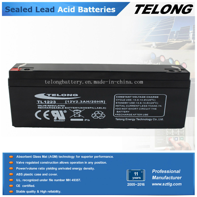 12V 2.3ah AGM Rechargeable Storage Lead Acid Battery
