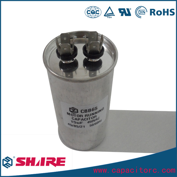 Film Capacitor with Wires Cbb65 Capacitor AC Motor Run Capacitor