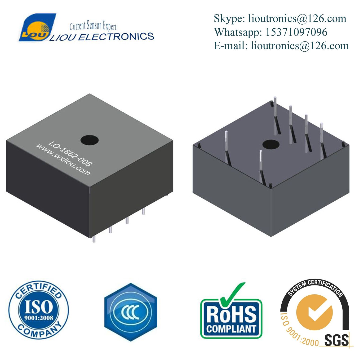 High Frequency Current Transforemr 1: 1000 Turns Ratio Micro CT