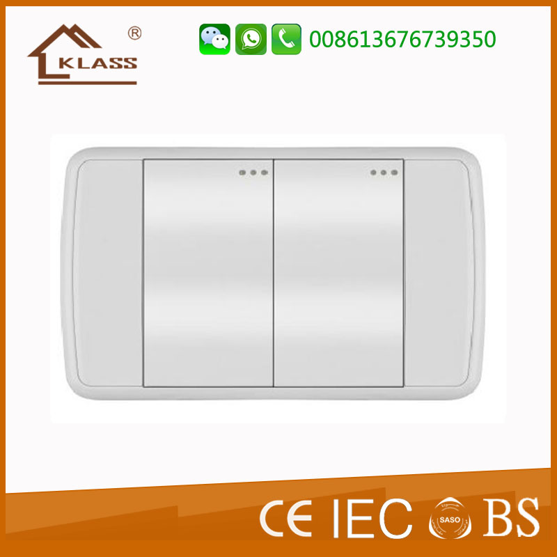 Ce Approved Saso 10A 2 Gang 1way 2 Way Switch