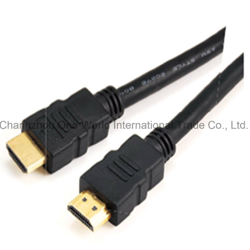Black HDMI 19 Pin Plug-Plug Cable for Cellphone Camcorders HDTV