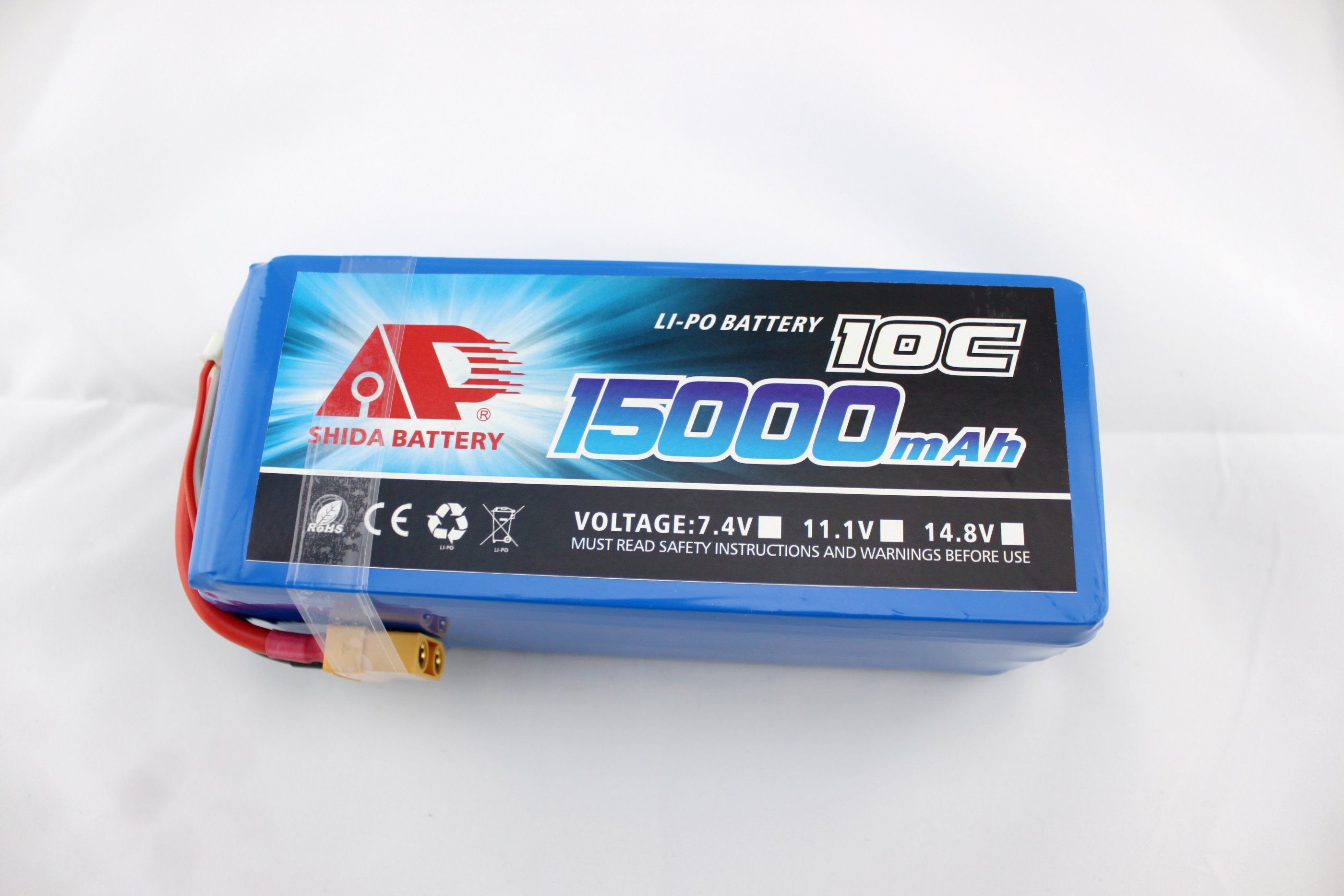 15000mAh 22.2V Lithium Polymer Battery for Farming Drone