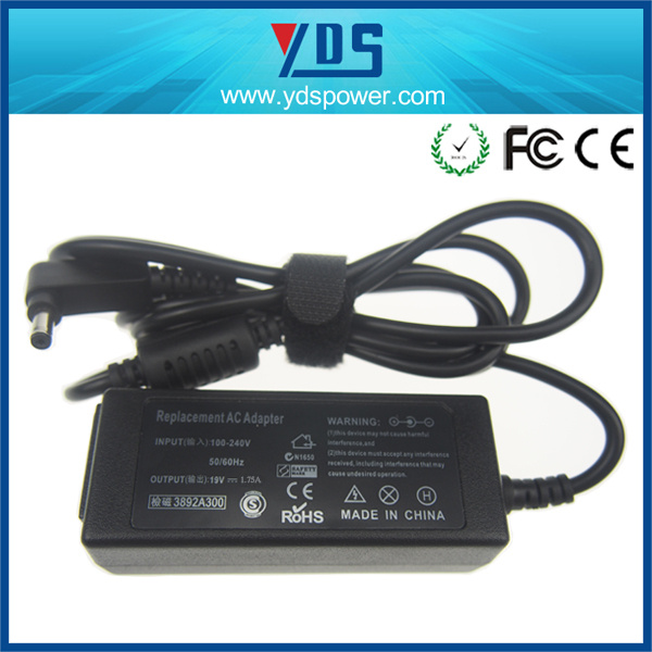 Factory Price 19V 1.75A Laptop AC DC Adapter for Asus