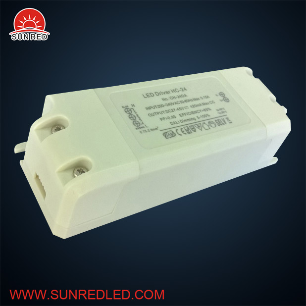 Dimmable 240VAC to 24VDC 1A LED Strip Light Power Supply