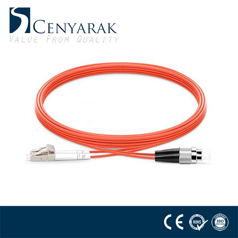 LC to FC Hybrid Multimode Om2 Duplex Fiber Patch Cable
