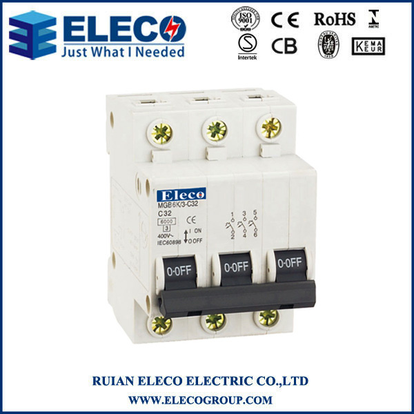 Hot Sale 3p Mini Circuit Breaker with Ce (MGB Series)
