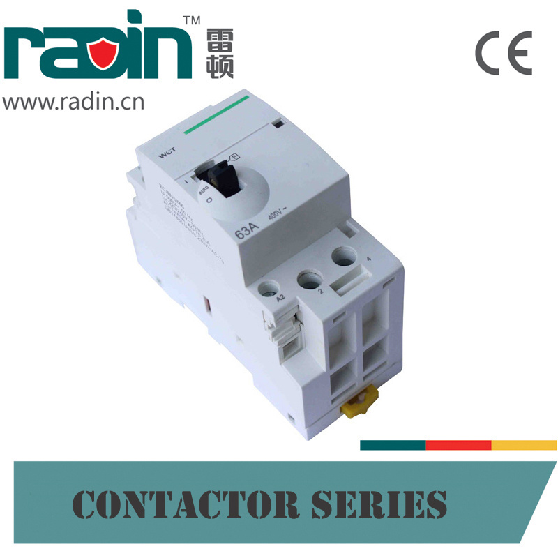 Wct-63A 2p Modular Contactor with Manual Control