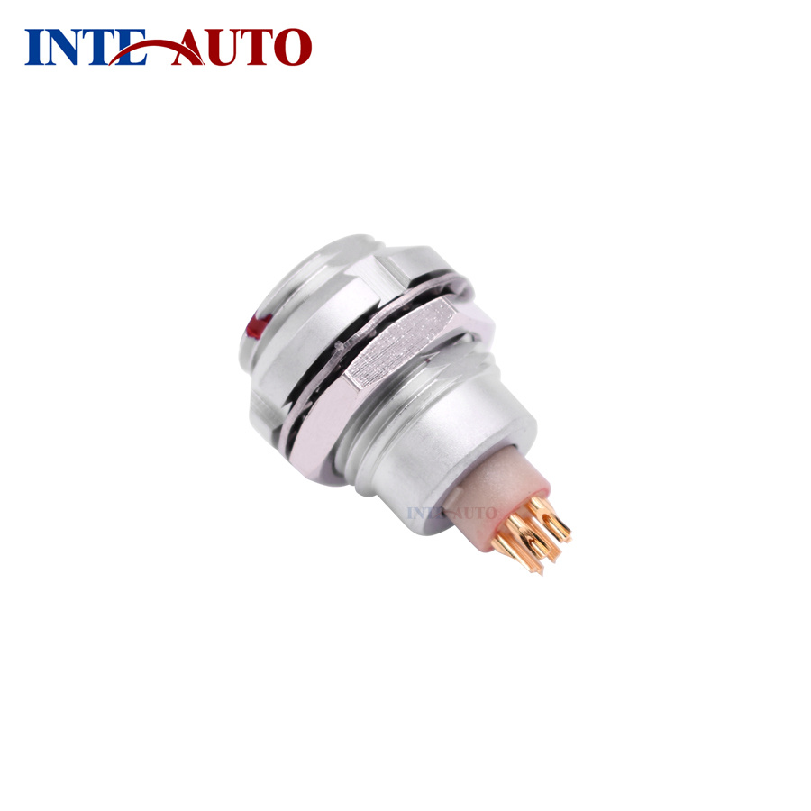 Lemos ECG 2b Connector Socket with Two Nuts Straight Contact