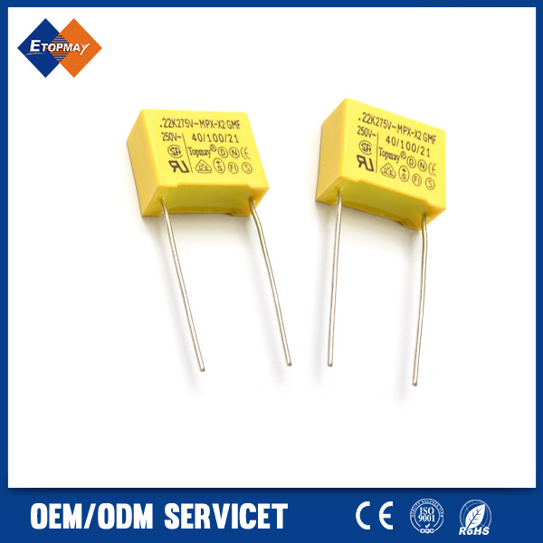 0.22UF 275VAC Metallized Polypropylene Film X2 Capacitor