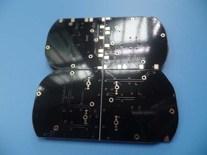 Black Soldermask PCB Board 2 Layer Mininum Trace 4 Mil