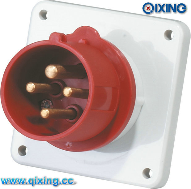 Panel Mounted Flage Plug Comfirmed with IEC Standard (QX813)