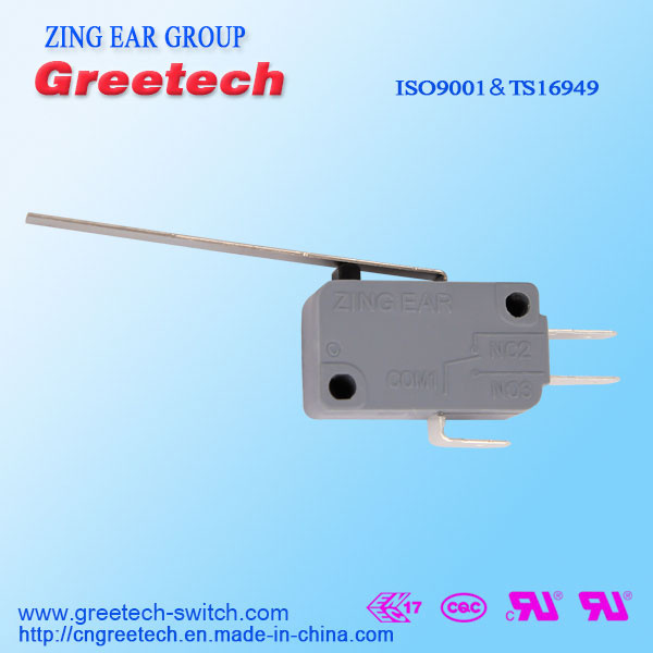 16 (4) a 250VAC U 5e4 25t125 Micro Switch with Long Straight Lever