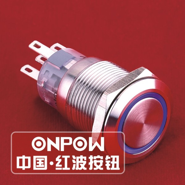 Onpow 19mm Push Button Switch (LAS1-AGQ-11E/G/2.8V/S, CE, CCC, RoHS, REECH)