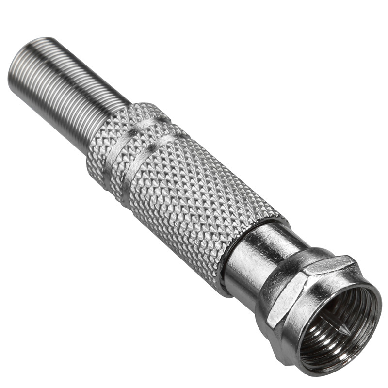 F Male Straight Connector with Spring