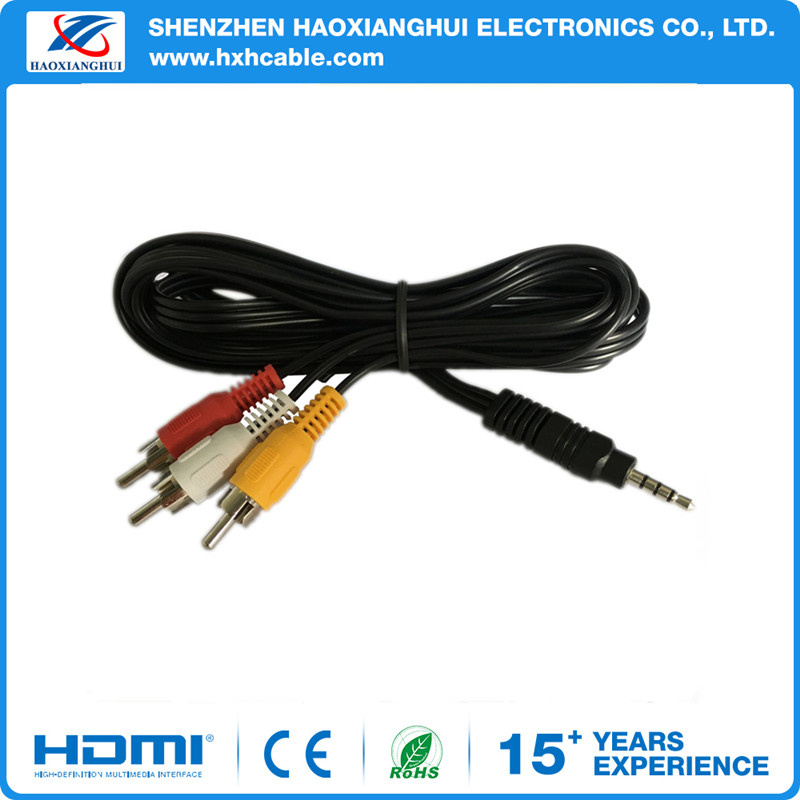 DC 3.5mm to 3RCA Cable RCA Cable with Audio Jack Connector