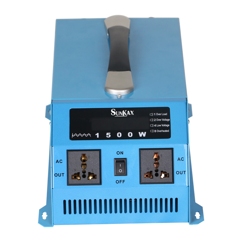 Portable 1500W Inverter Multi Protection 12VDC 220VAC Voltage Inverter with Handle Pure Sine Wave Solar Inverter