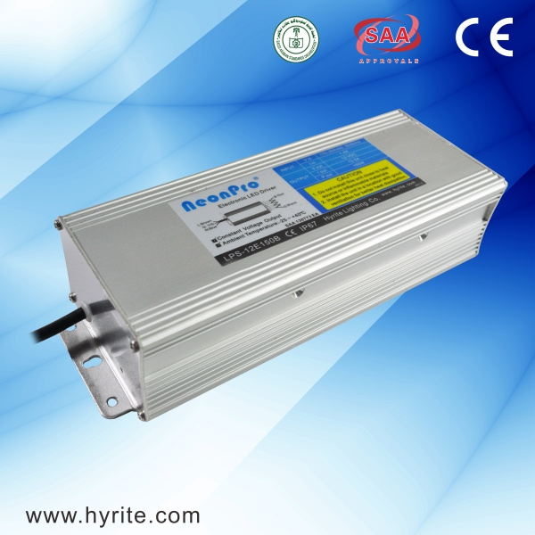 12V 150W IP67 AC/DC LED Power Supply with SAA