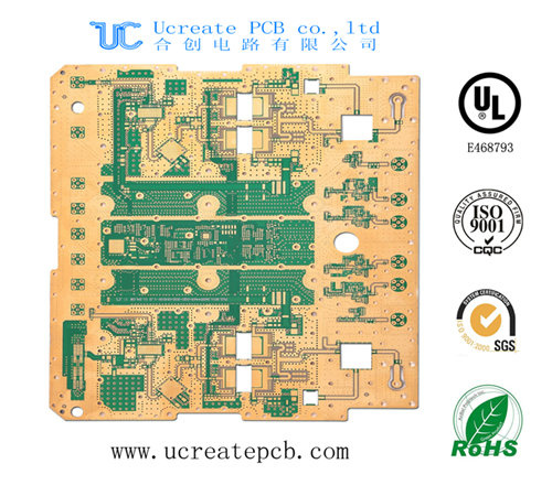 PCB with 4 Layers 1.6mm Gold 1oz Copper