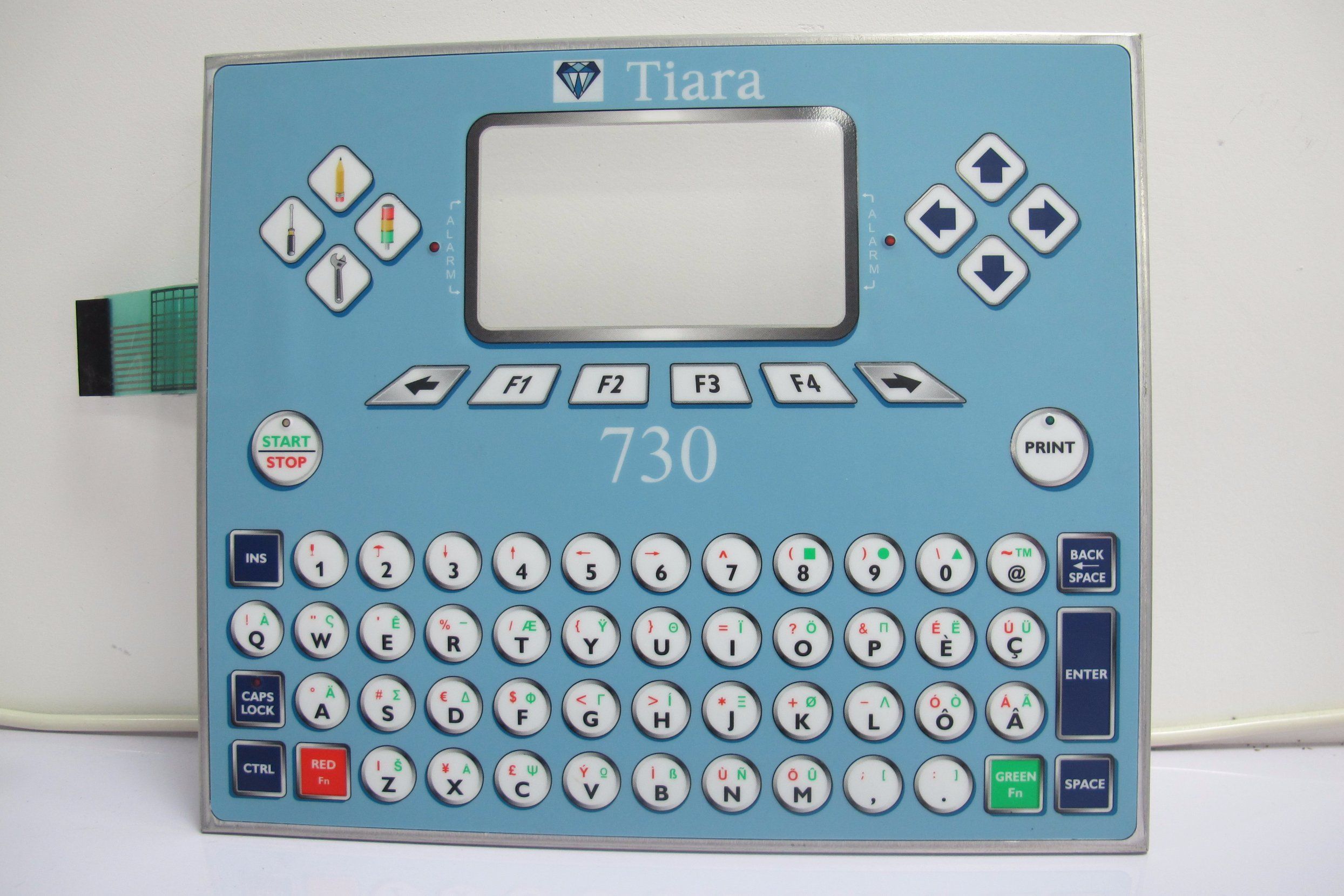 Multi-Keys Membrane Panel Fitted with Aluminum Plate and Memcon Connectors